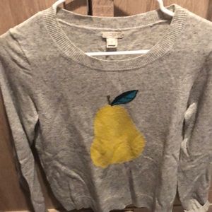 J crew sweater pear small gray